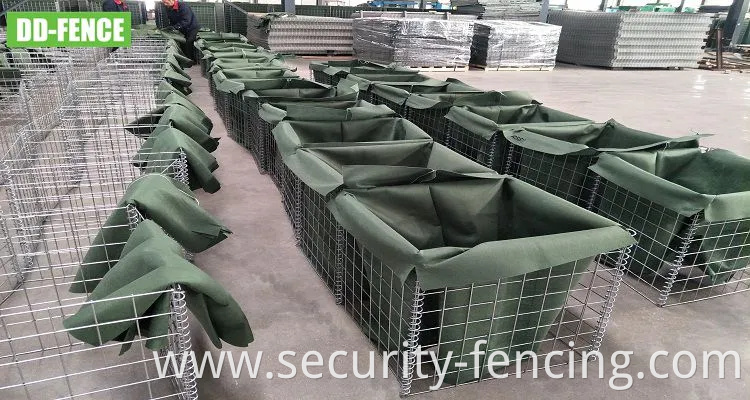 Galvanized Welded Mesh Gabion Bastion Retaining Wall Defensive Barriers for Military Trench Dyke Dam Flood